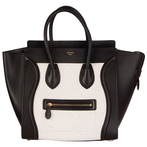 black white and brown celine bag|celine shoulder bag black.